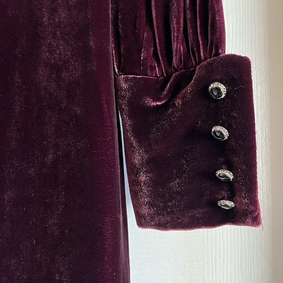 Ralph Lauren Red Sheath Cocktail Dress with Bishop Sleeves - Picture 4 of 7